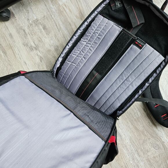 Samsonite Xenon 2 Laptop TSA Checkpoint Friendly Laptop Backpack Black Red Bag - Picture 16 of 16